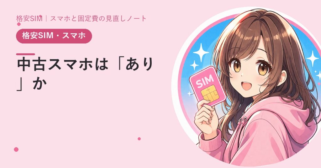 中古スマホは「あり」か——赤ロムとバッテリーだけ見れば大丈夫